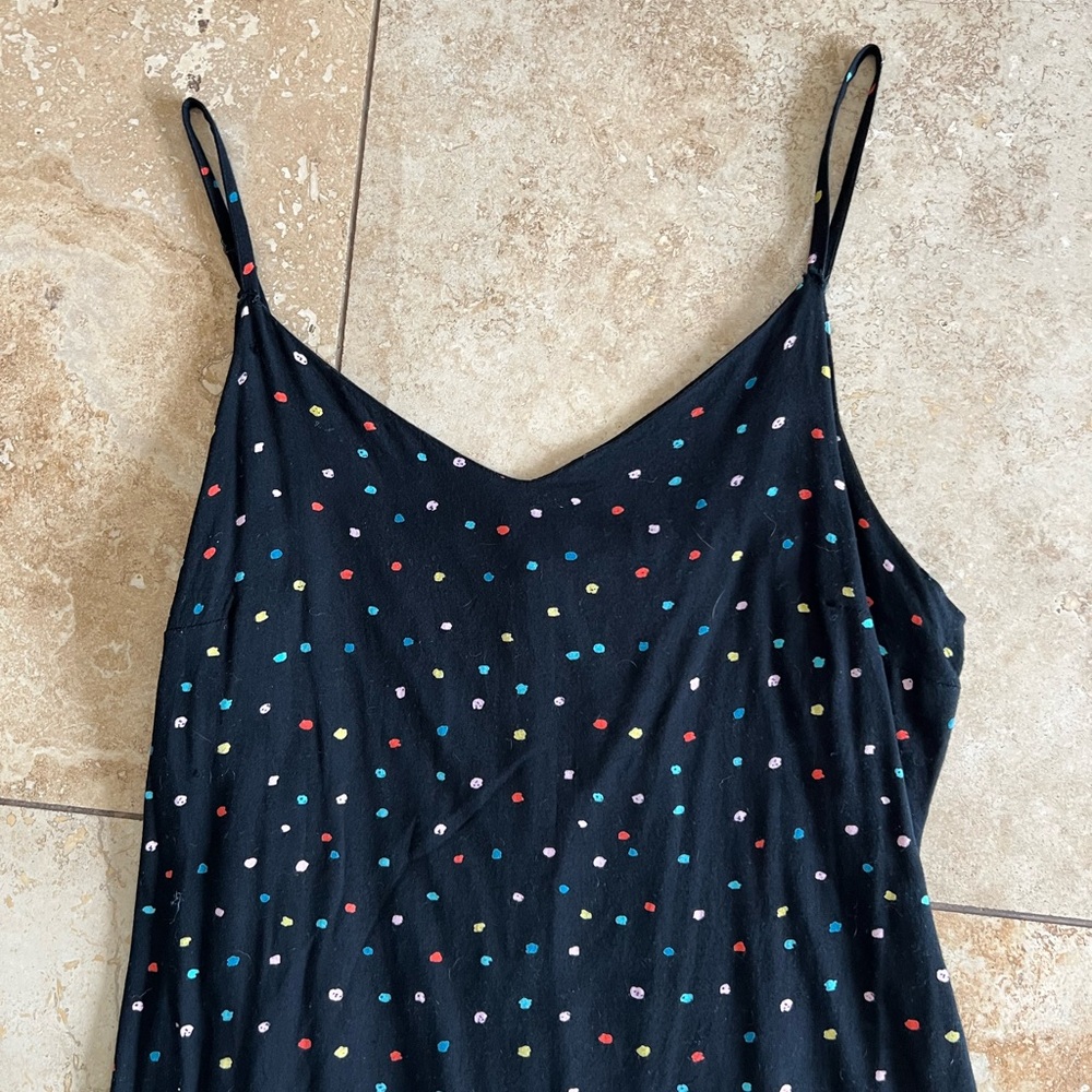 Abound Black Dress with Colorful Dots
